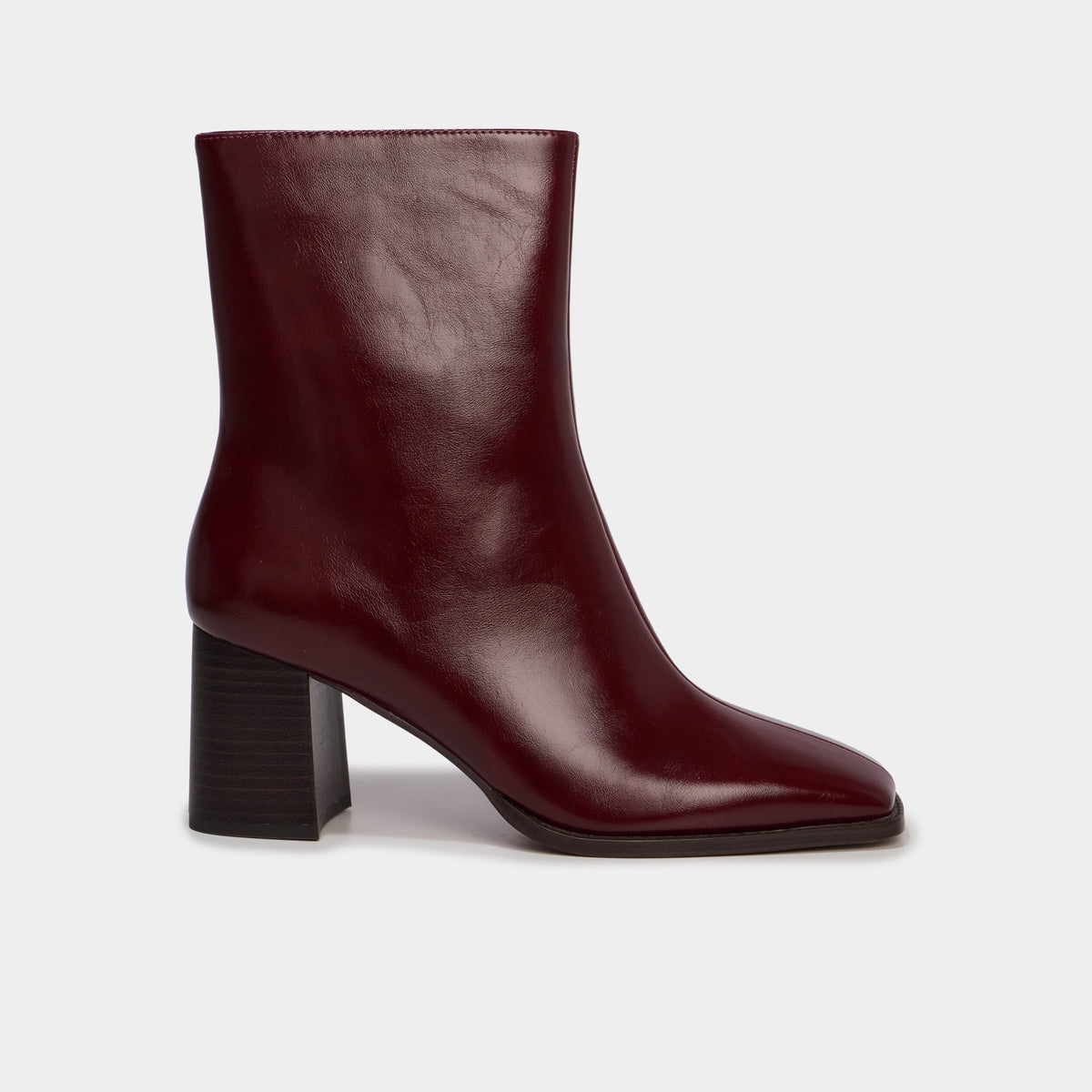 Bottines à talon bloc bout carré noir femme - 4