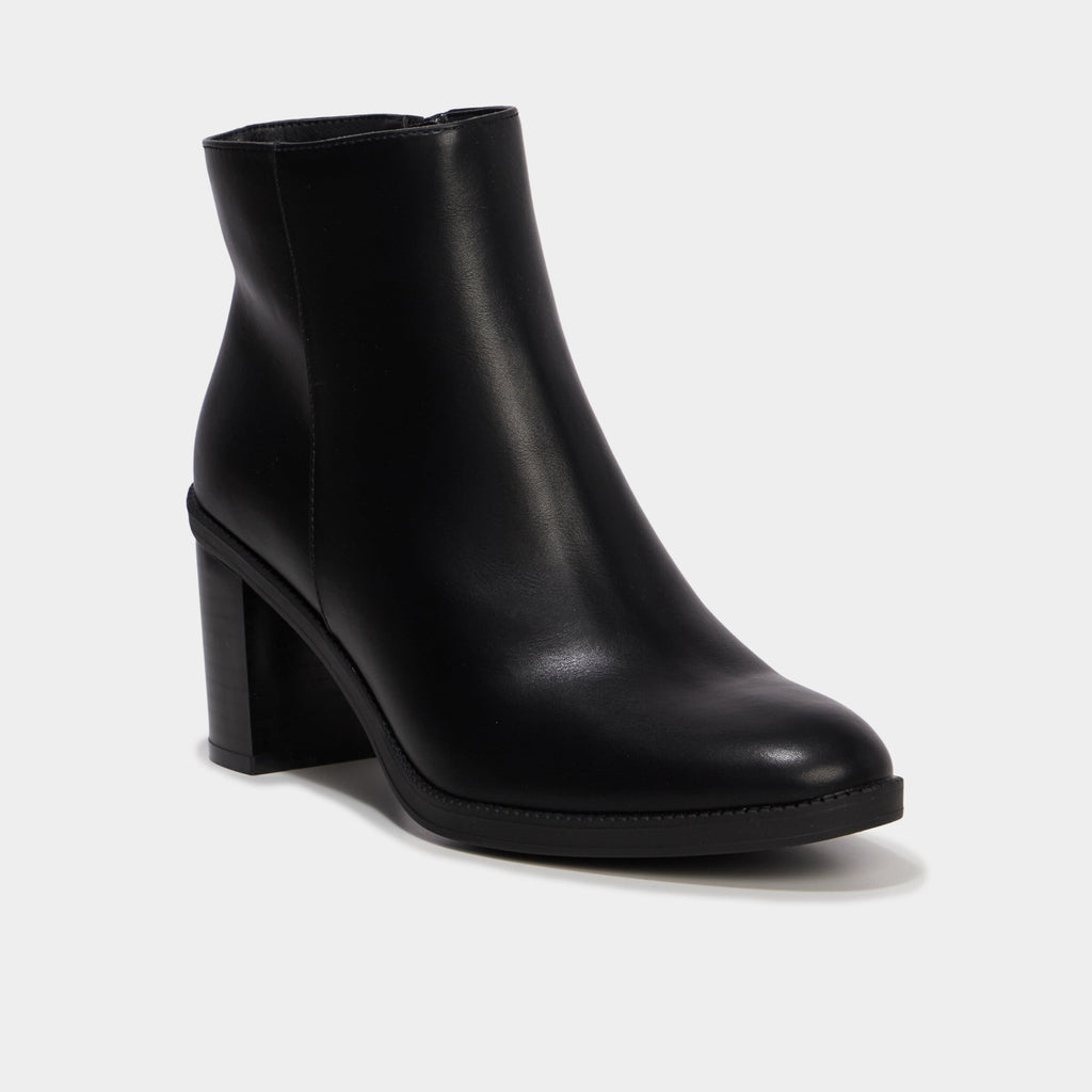 Bottines à talons carrés noir femme - 1
