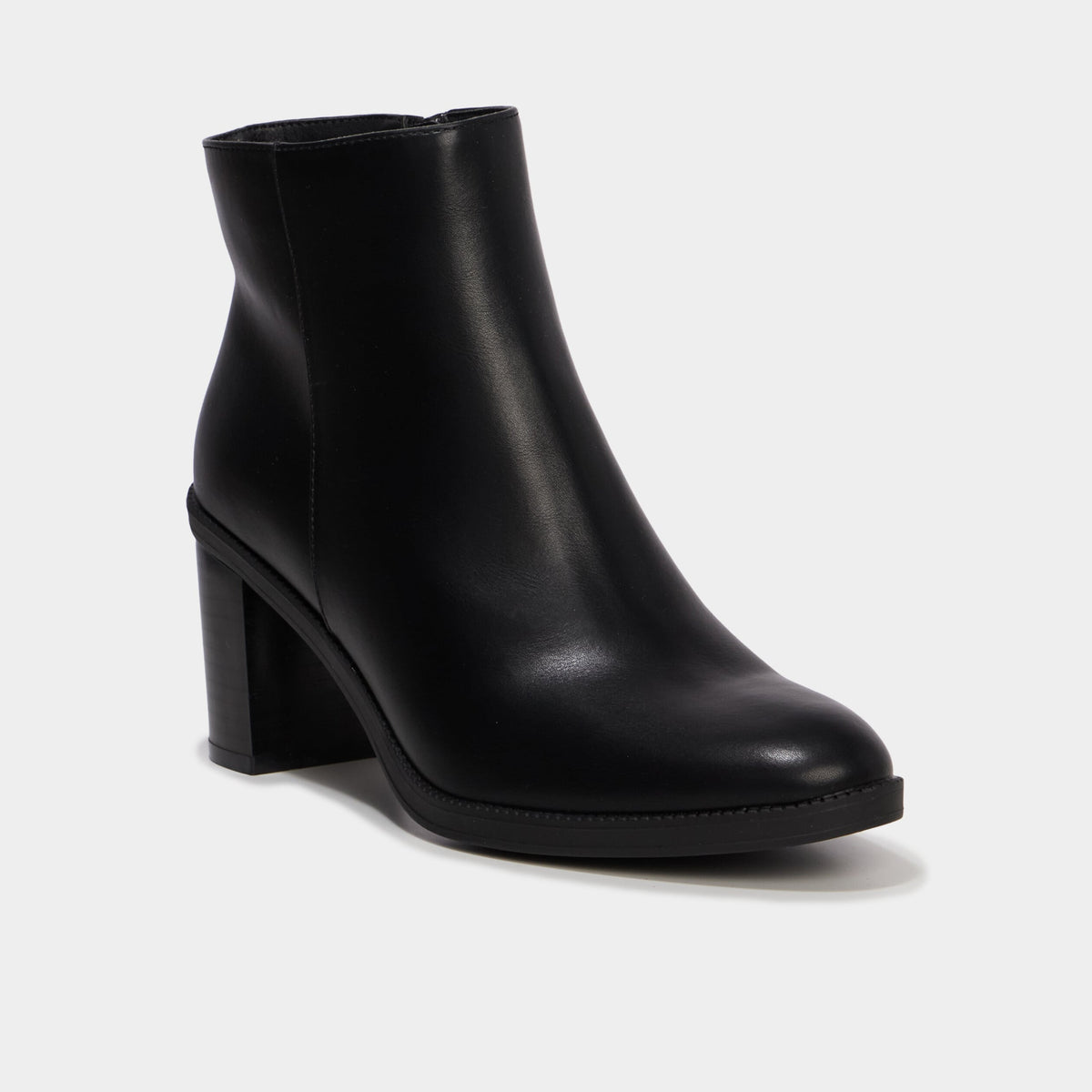 Bottines à talons carrés noir femme - 1