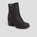 Bottines à talons et boucles noir femme - 1