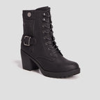 Bottines à talons et boucles noir femme - 1