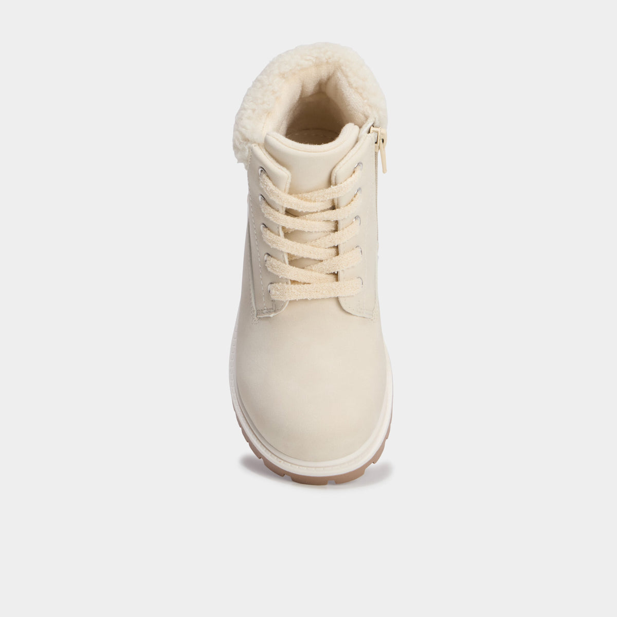 Bottines avec détails fausse fourrure creme fille - 2