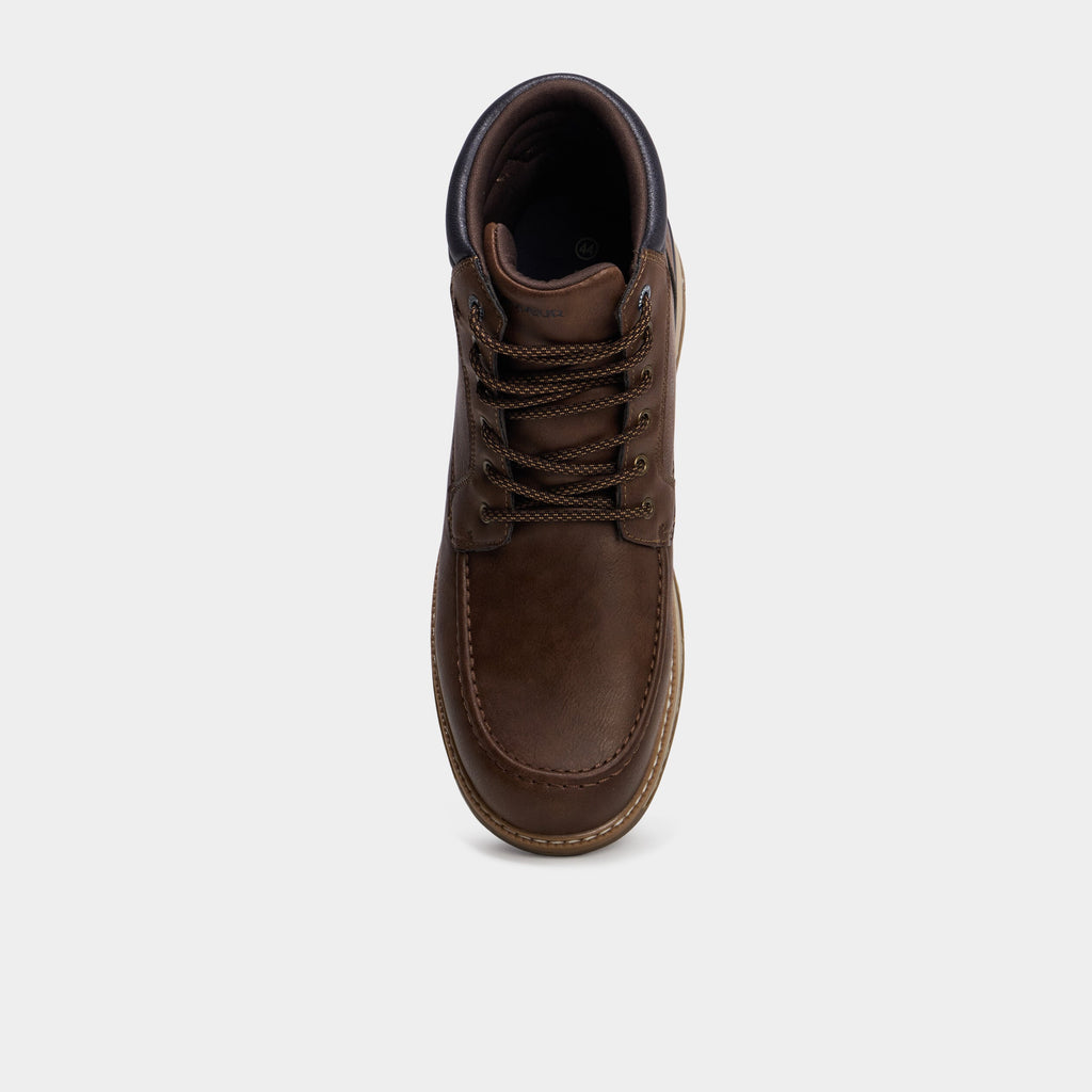 Bottines avec lacets marron clair homme - 4