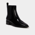 Bottines chelsea bout carré talon bloc noir femme - 1