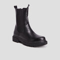 Bottines chelsea élastiquées noir femme - 1