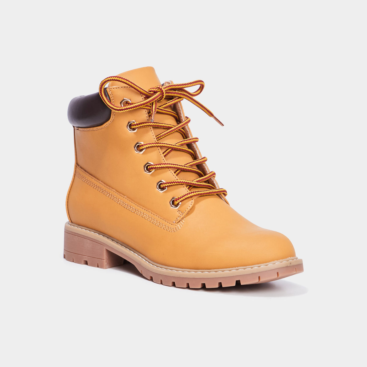 Bottines crantées jaune moutarde femme - 1