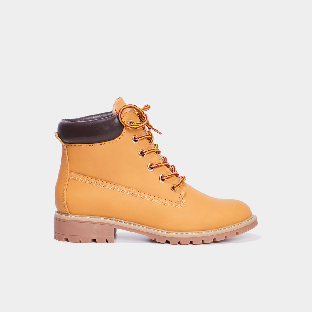 Bottines crantées jaune moutarde femme - 2