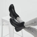 Bottines crantées noir femme - 1