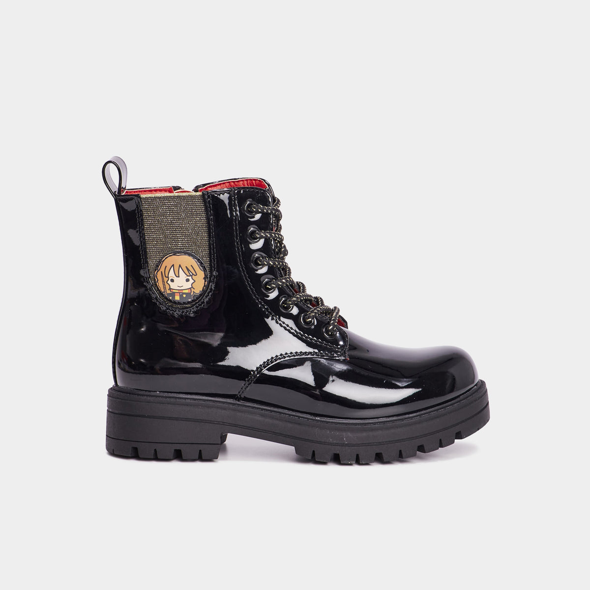 Bottines crantées vernies noir fille - 2
