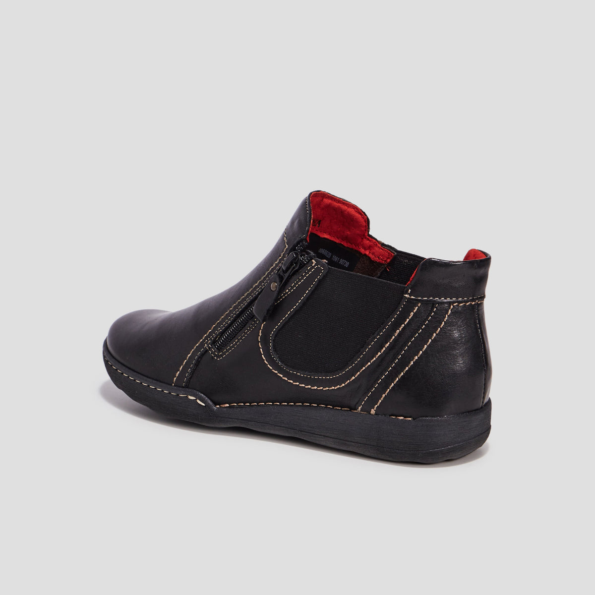 Bottines en cuir noir femme - 2