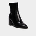Bottines lisses talon bloc noir femme - 1