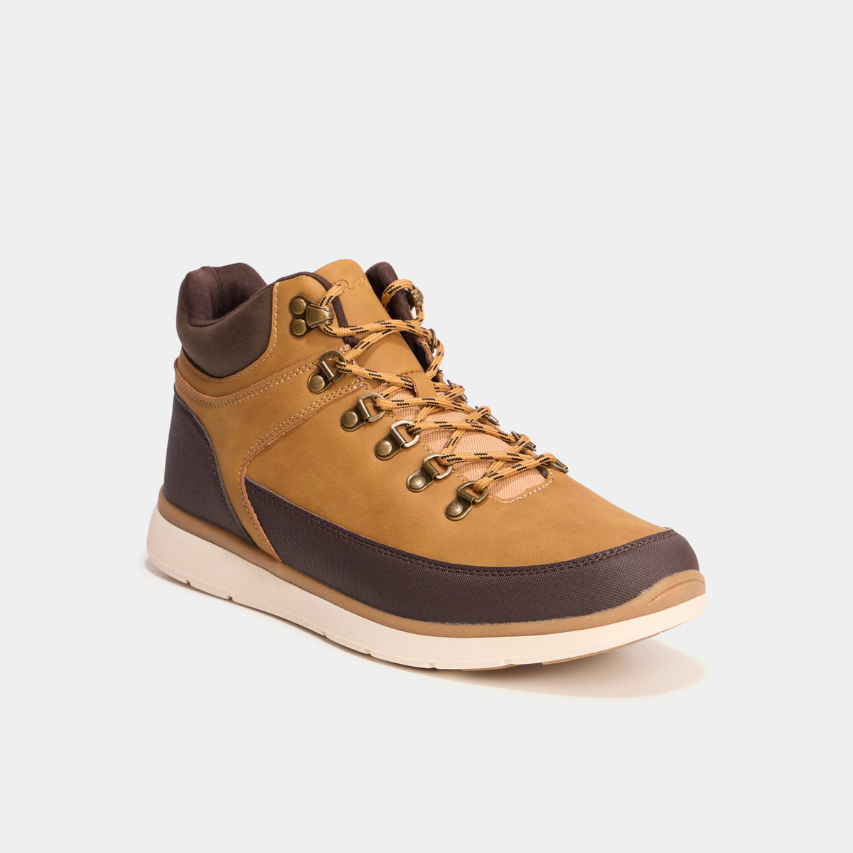 Bottines montantes à lacets marron clair homme - 1