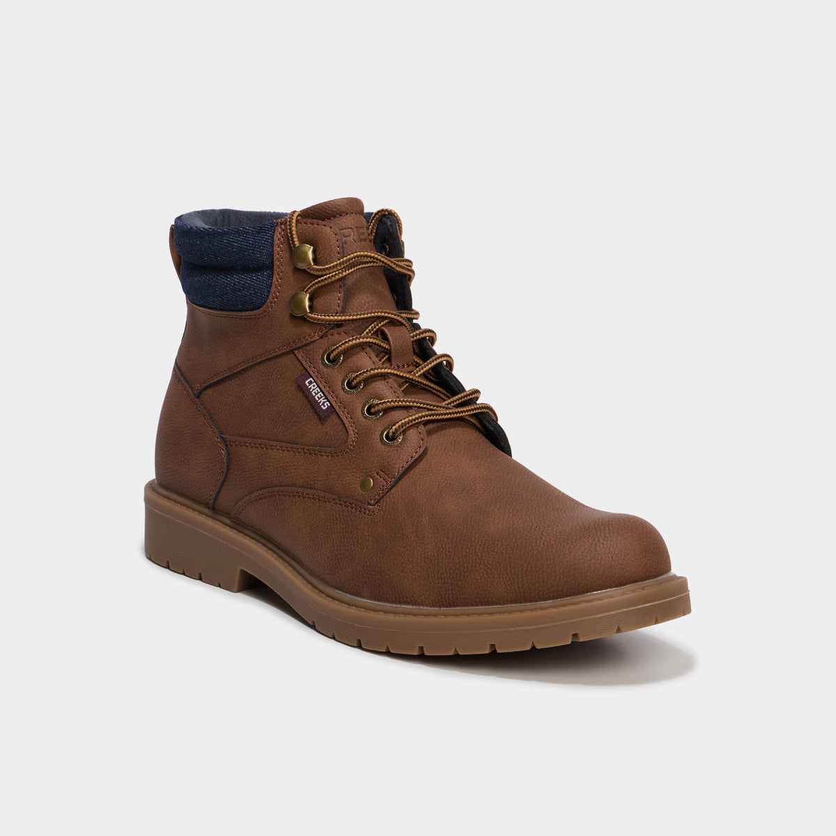 Bottines montantes à lacets marron clair homme - 1