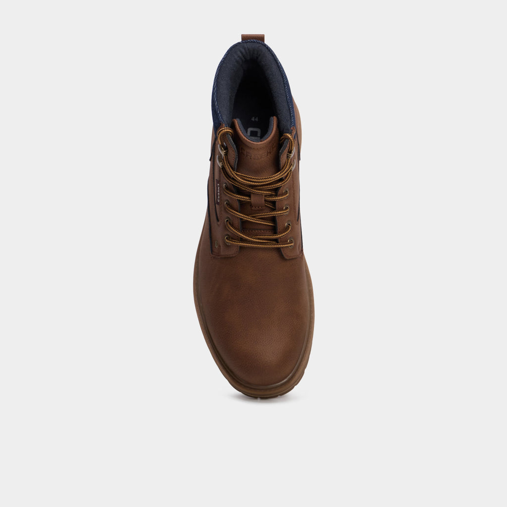 Bottines montantes à lacets marron clair homme - 2