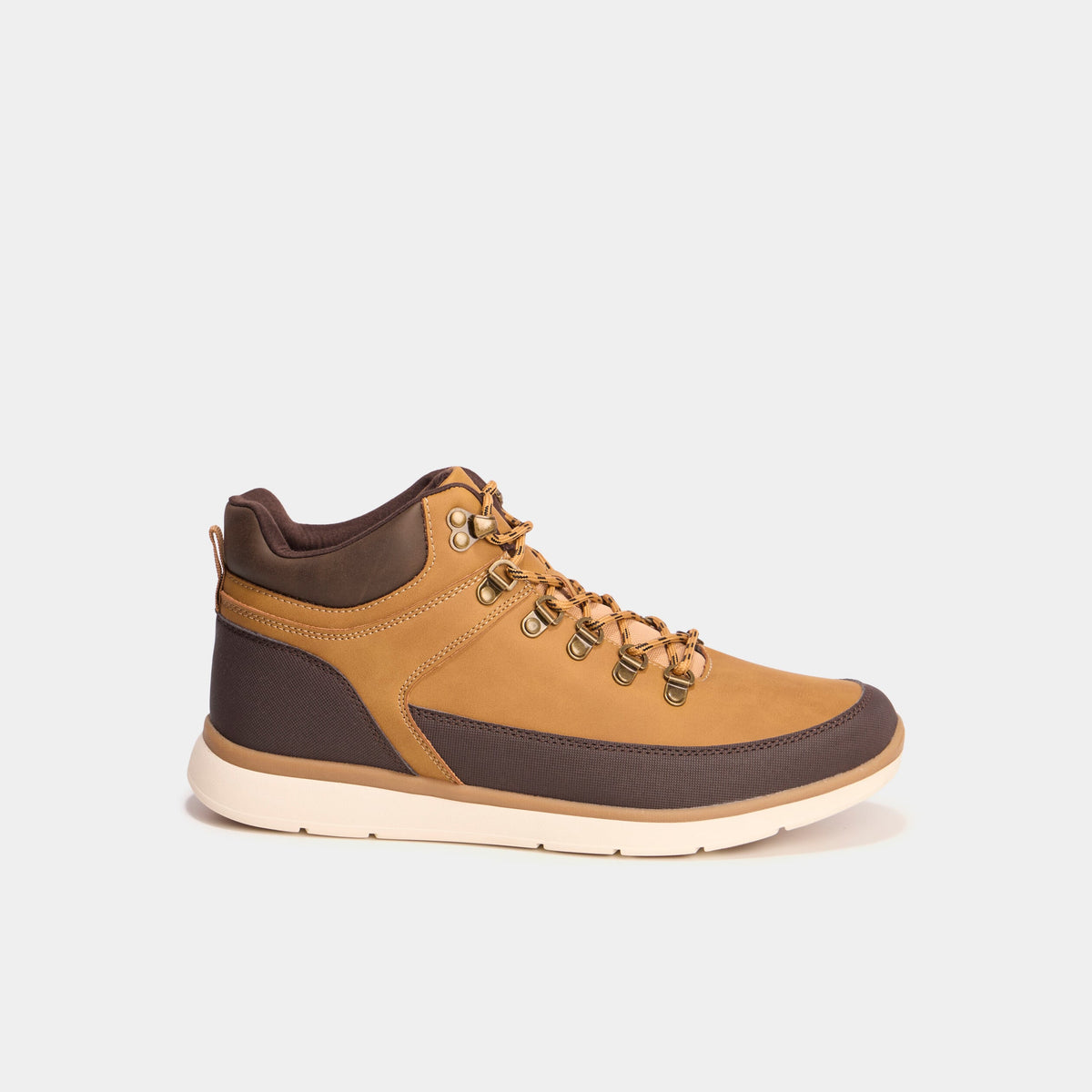 Bottines montantes à lacets marron clair homme - 2