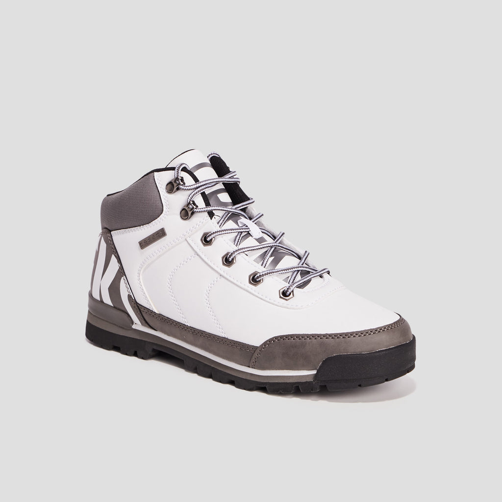 Bottines montantes avec lacets blanc homme - 1