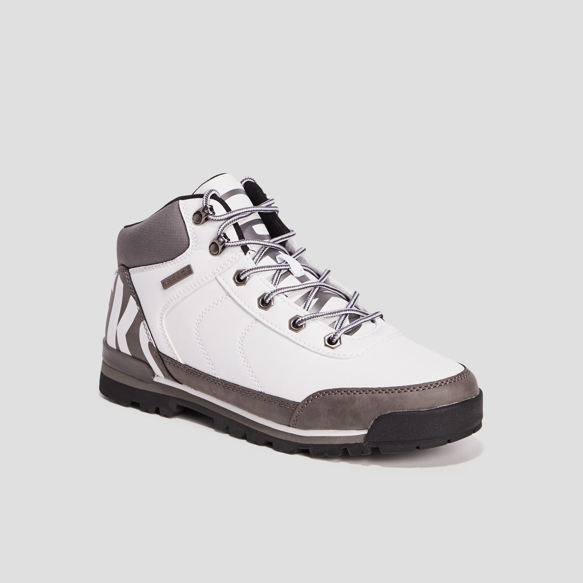 Bottines montantes avec lacets blanc homme - 1