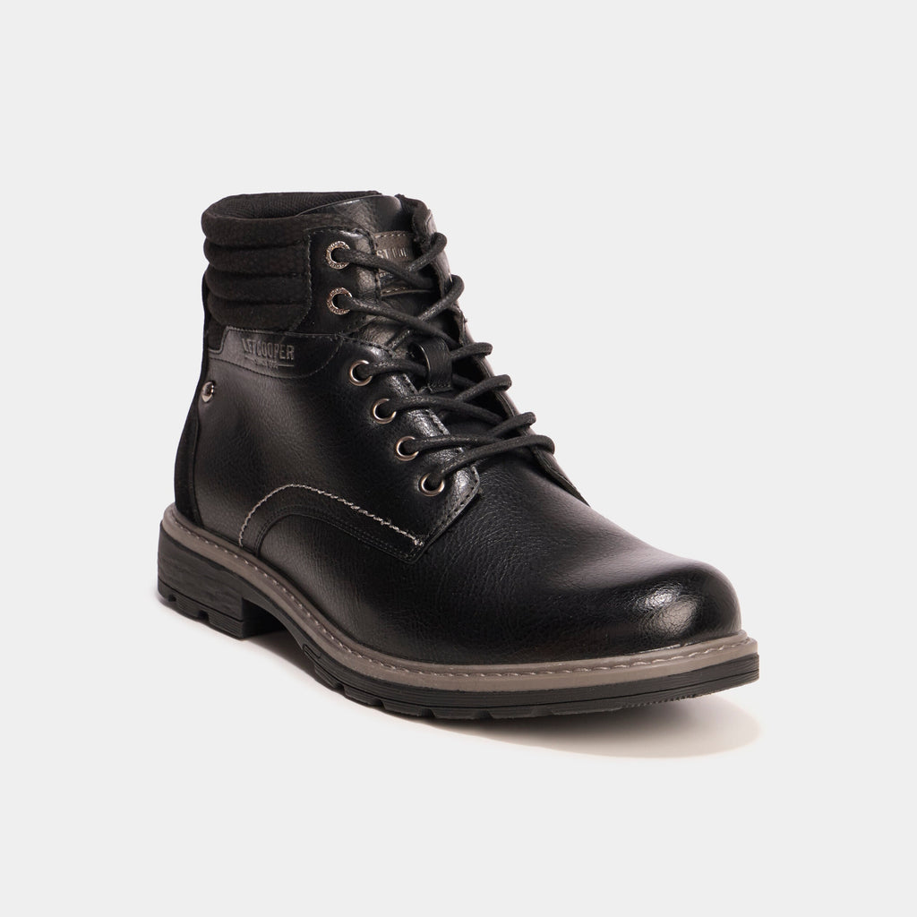 Bottines montantes crantées zippées noir homme - 1