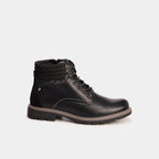 Bottines montantes crantées zippées noir homme - 2