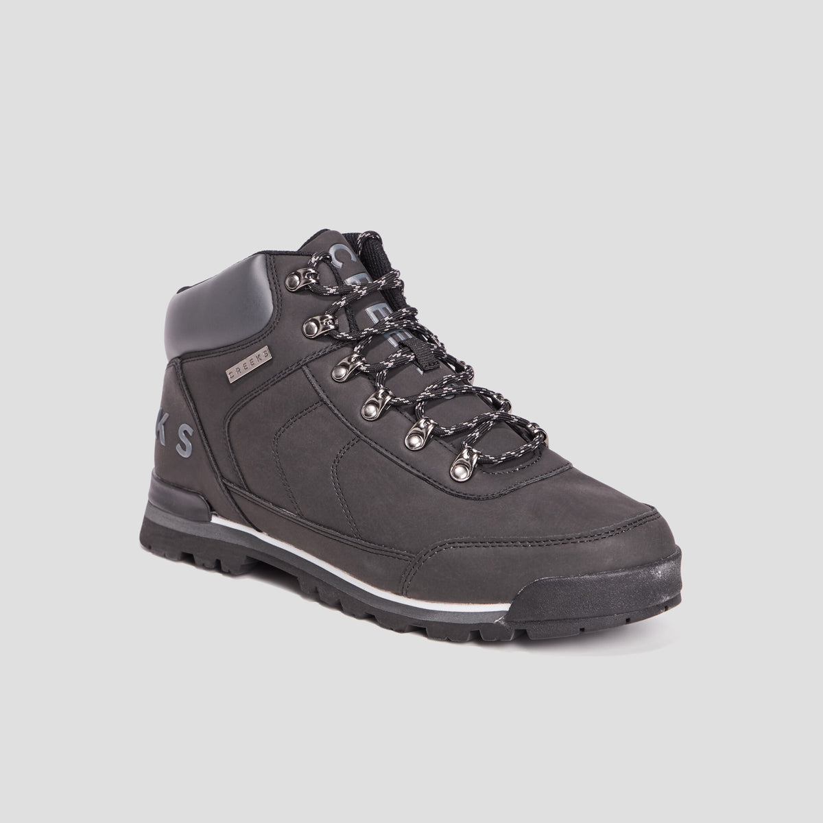 Bottines montantes lacées noir homme - 1
