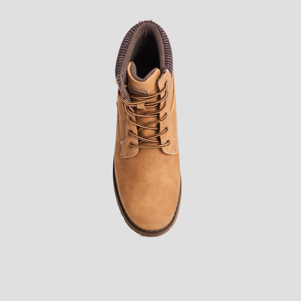 Bottines montantes semelles crantées jaune homme - 2