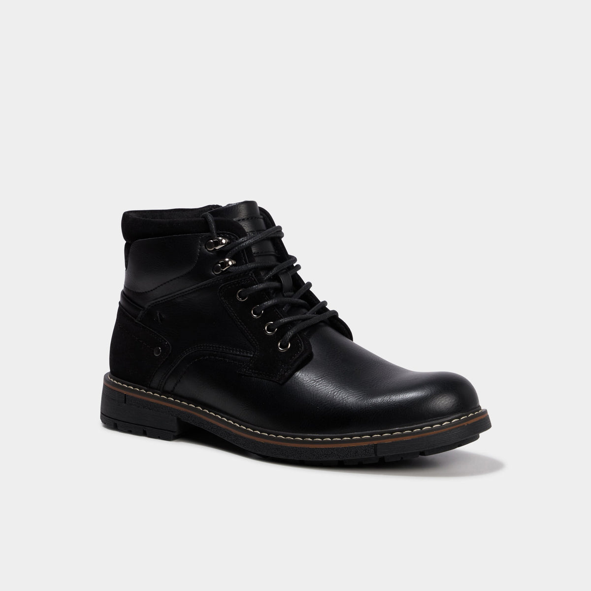 Bottines montantes zippées crantées noir homme - 1