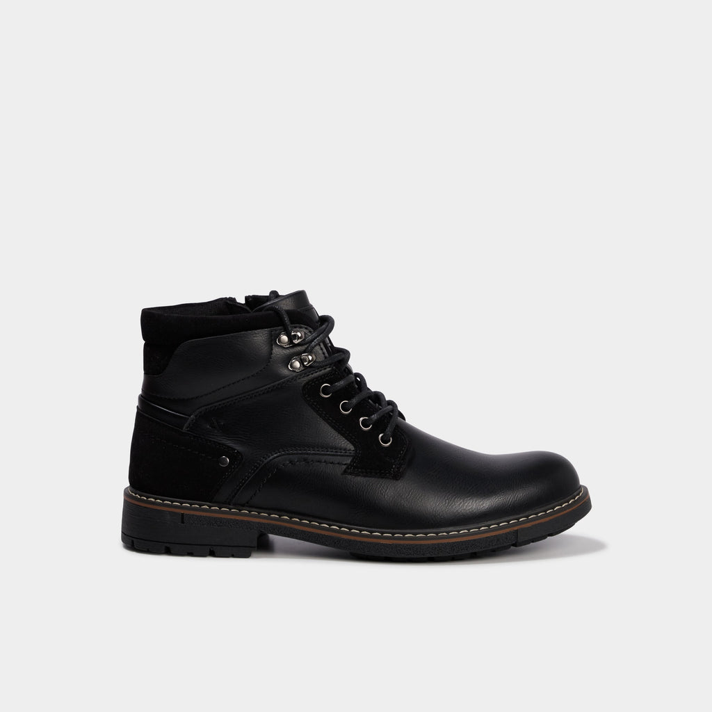 Bottines montantes zippées crantées noir homme - 2