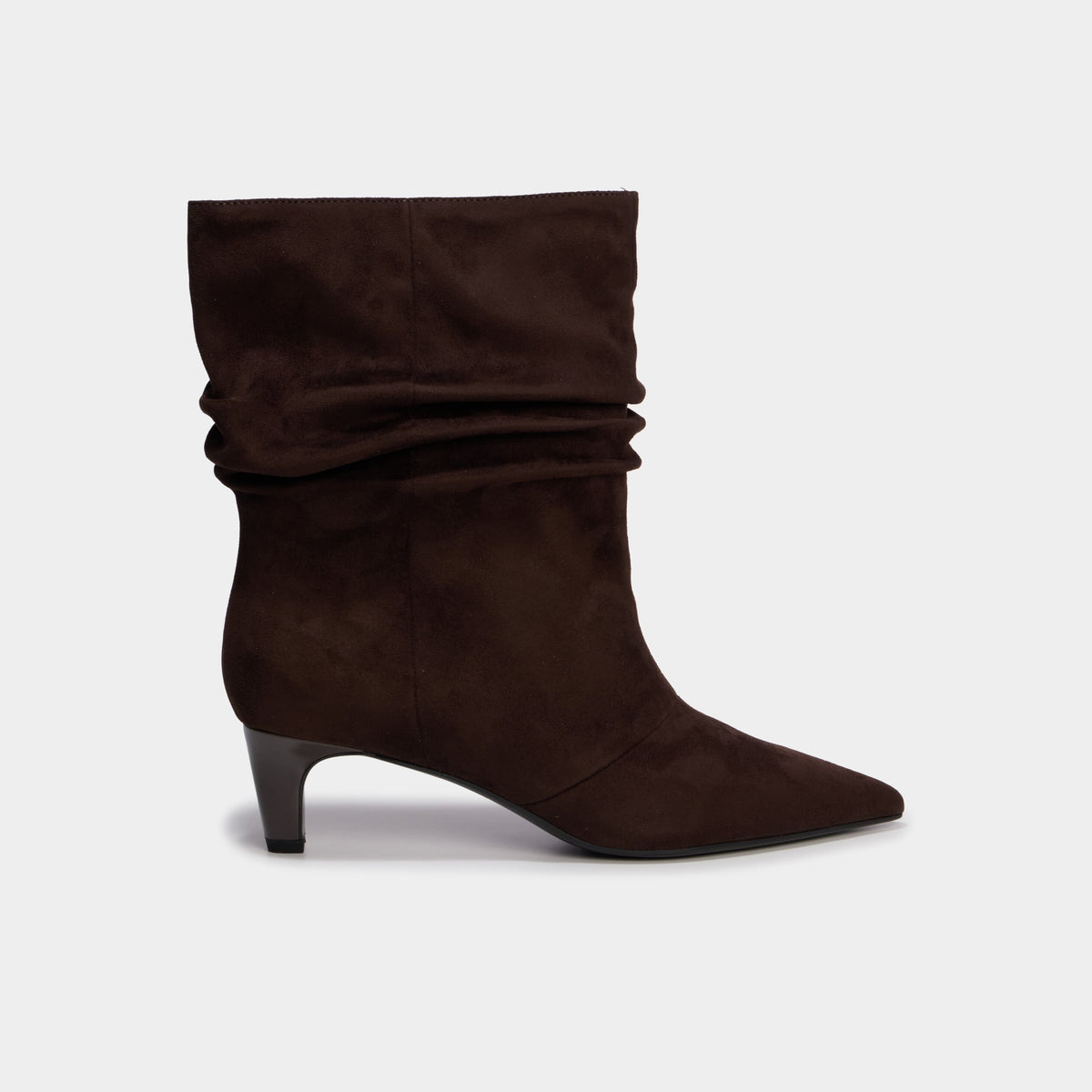Bottines plissées talon kitten heel noir femme - 4