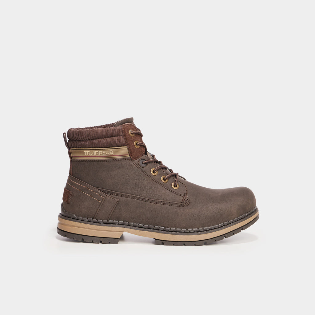 Bottines semelle crantées marron homme - 2
