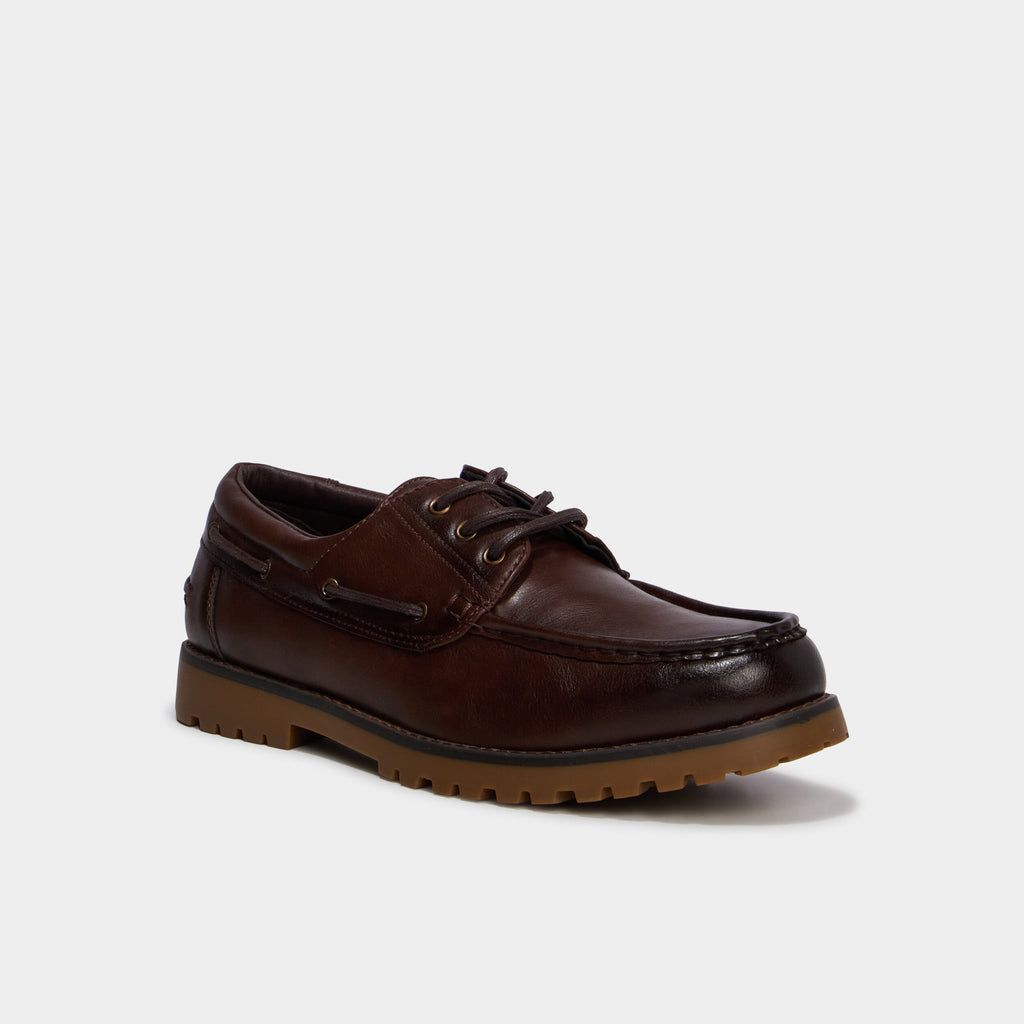 Chaussures bateau crantées marron homme - 1