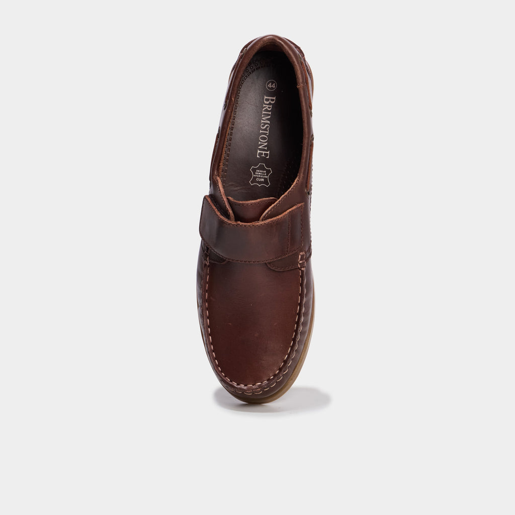 Chaussures bateau en cuir marron clair homme - 2