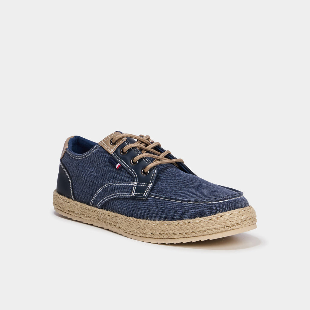 Chaussures bateau en jeans bleu homme - 1