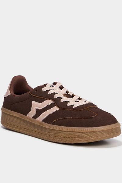Women's Bordeaux Lace-Up Gum Sole Sneakers