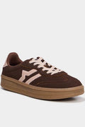 Women's Bordeaux Lace-Up Gum Sole Sneakers