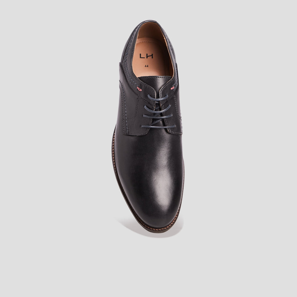 Derbies à lacets en cuir noir homme - 2