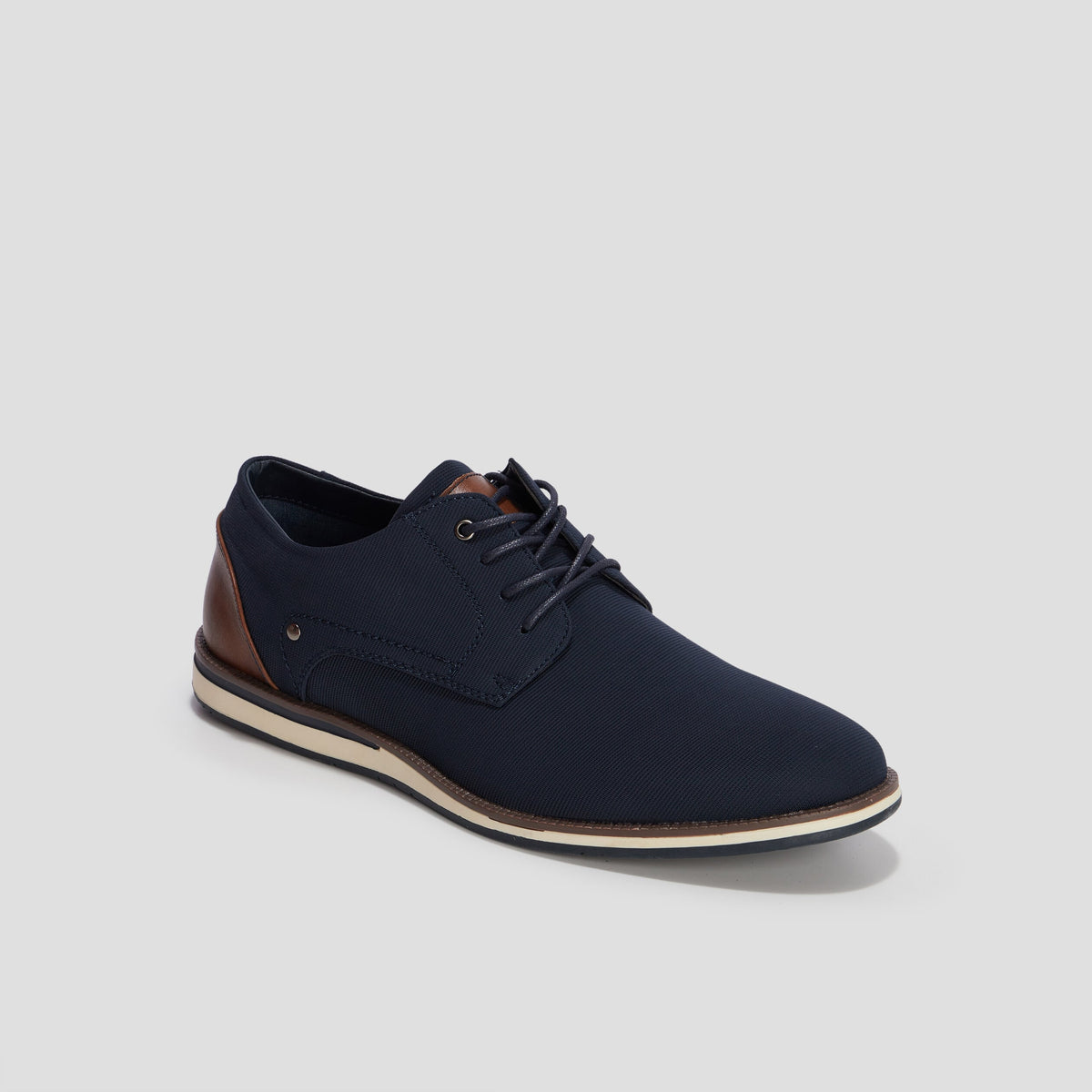 Derbies plates à lacets bleu marine homme - 1