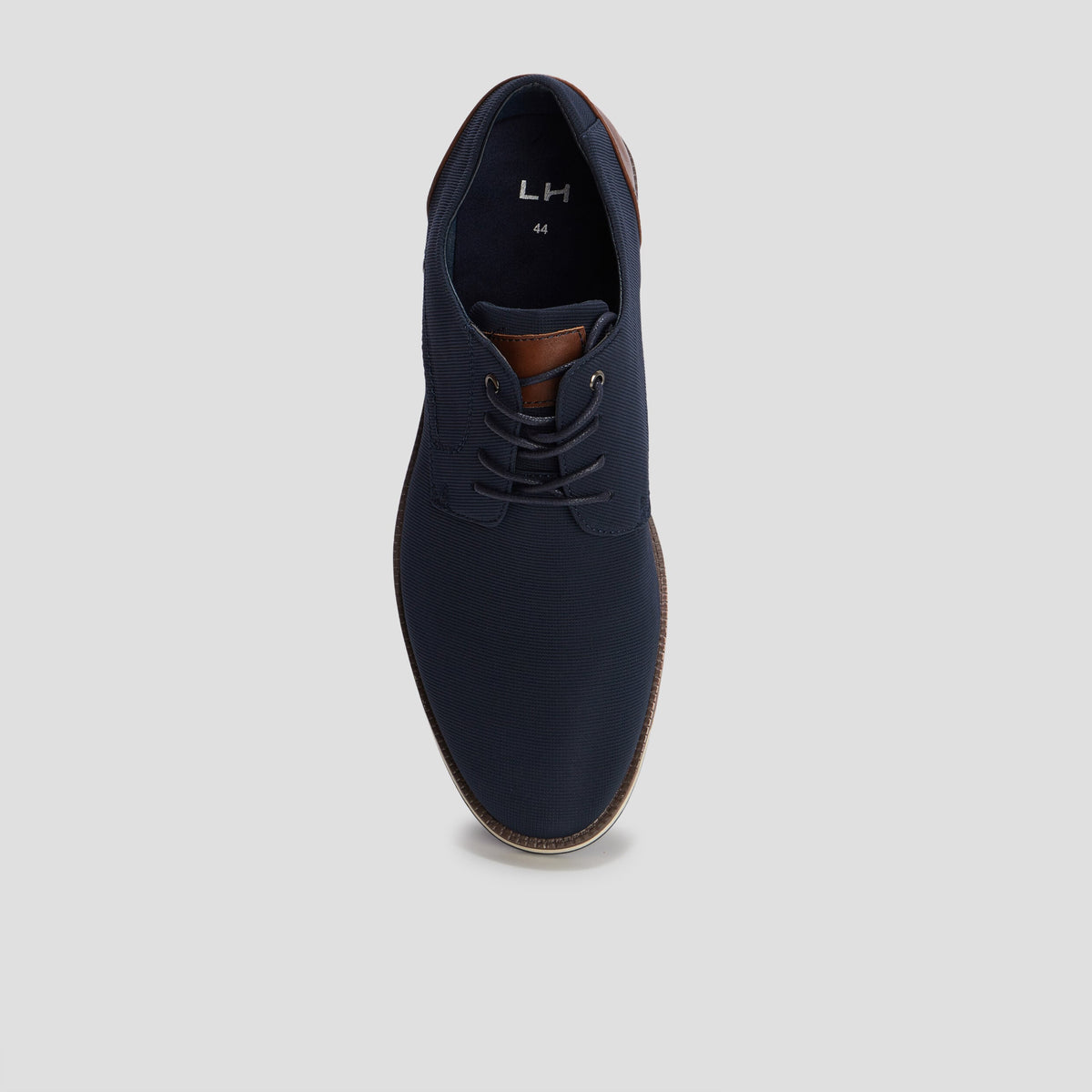 Derbies plates à lacets bleu marine homme - 2