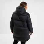 Doudoune longue à capuche noir femme grande taille - 2