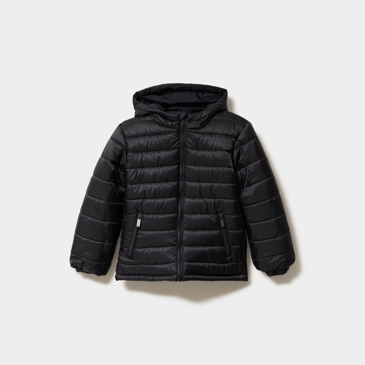 Doudoune réversible zippée à capuche noir garçon - 1