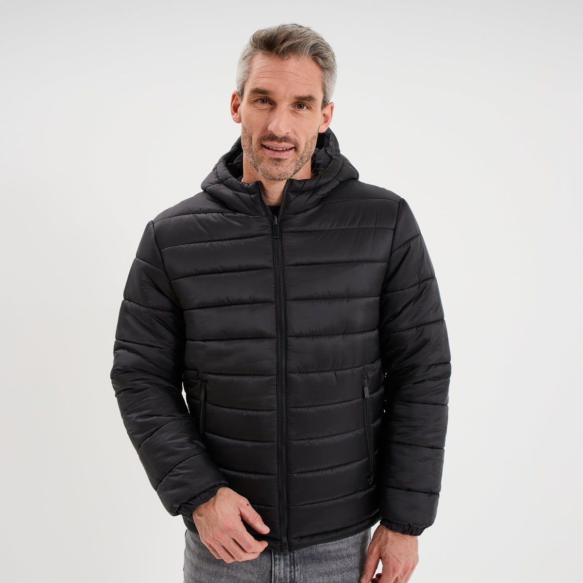 Doudoune zippée réversible à capuche noir homme - 2