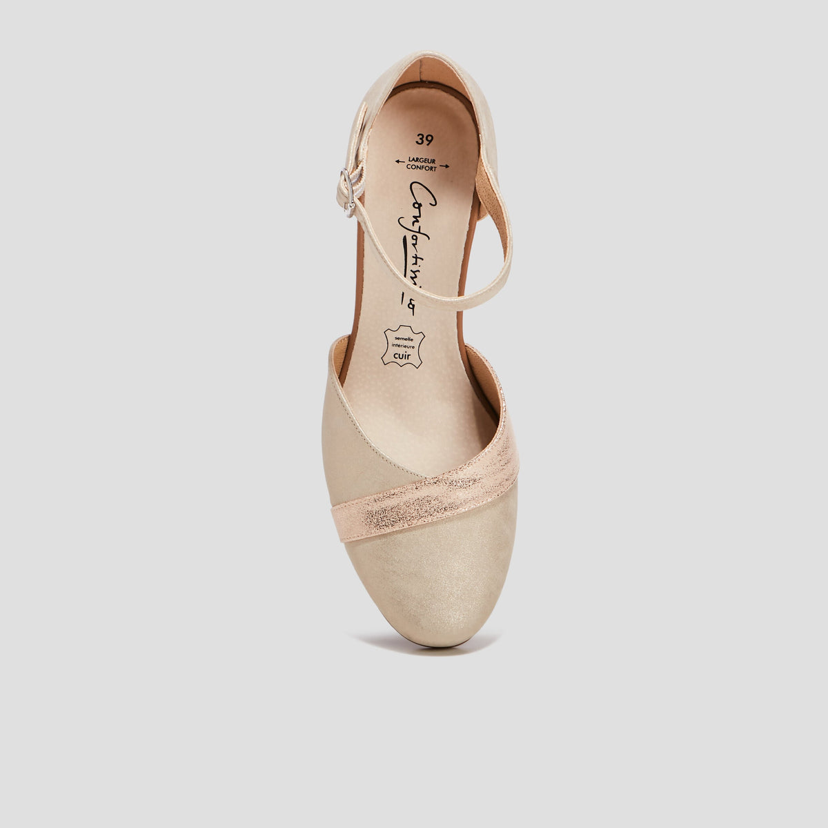 Escarpins pied large sable femme - 2