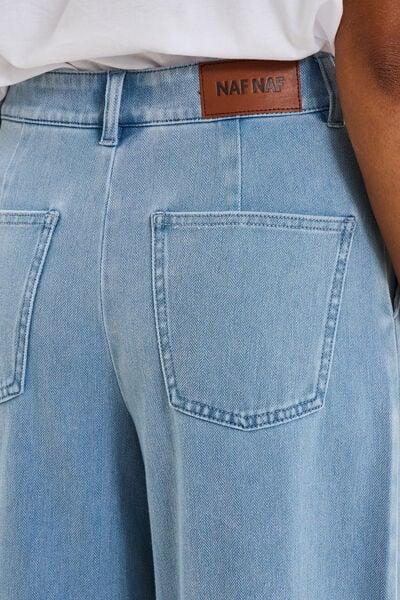 Women's Triple Stone High-Waist Pleated Wide-Leg Jeans