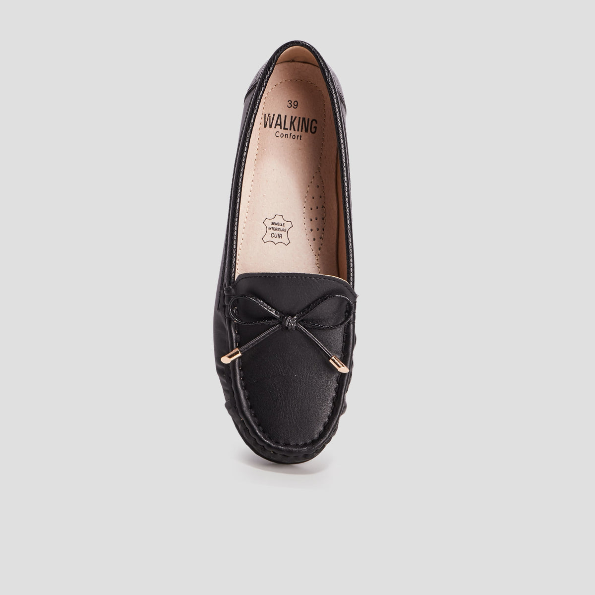 Mocassins avec noeuds noir femme - 2