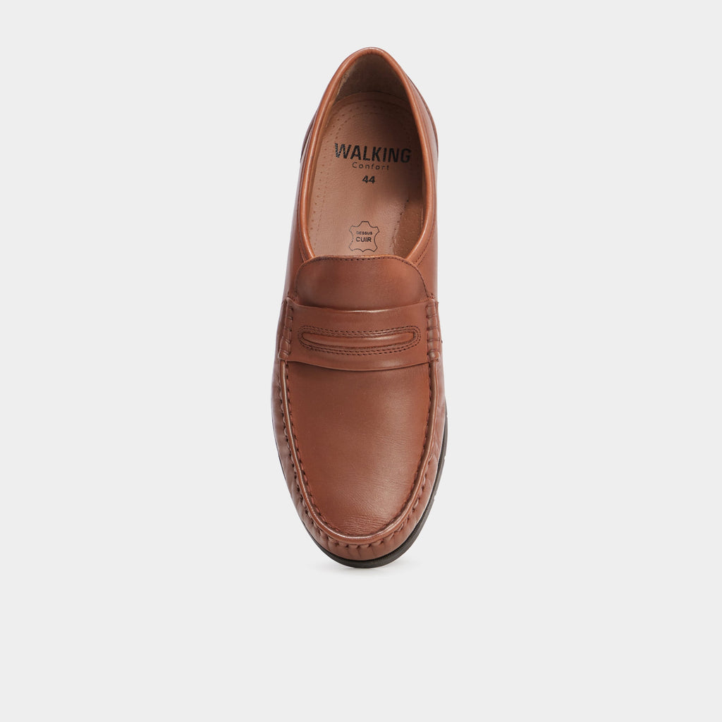 Mocassins en cuir marron clair homme - 2