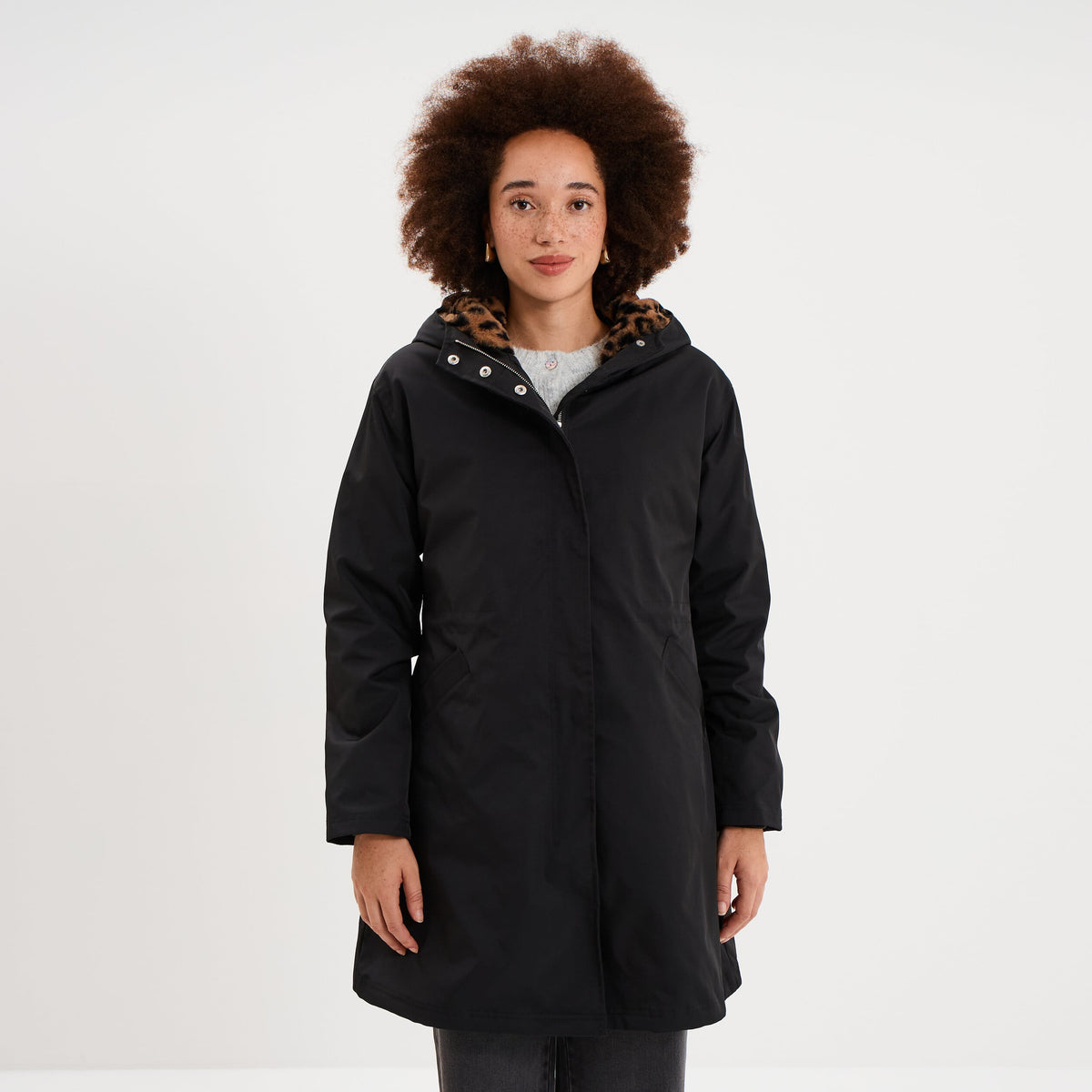 Parka 3-en-1 avec capuche amovible marron foncé femme - 3