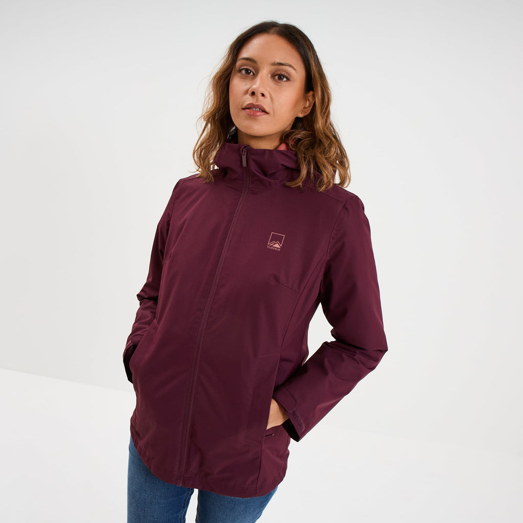 Parka 3-en-1 chaude et imperméable prune femme - 1