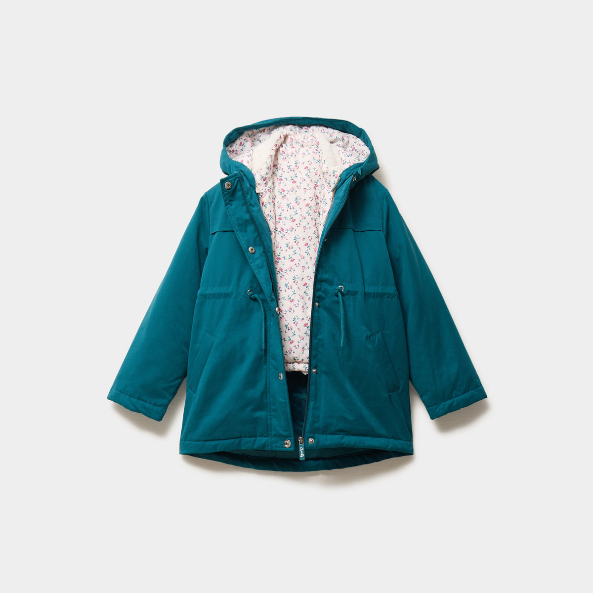 Parka 3-en-1 imperméable fourrée vert foncé fille - 1