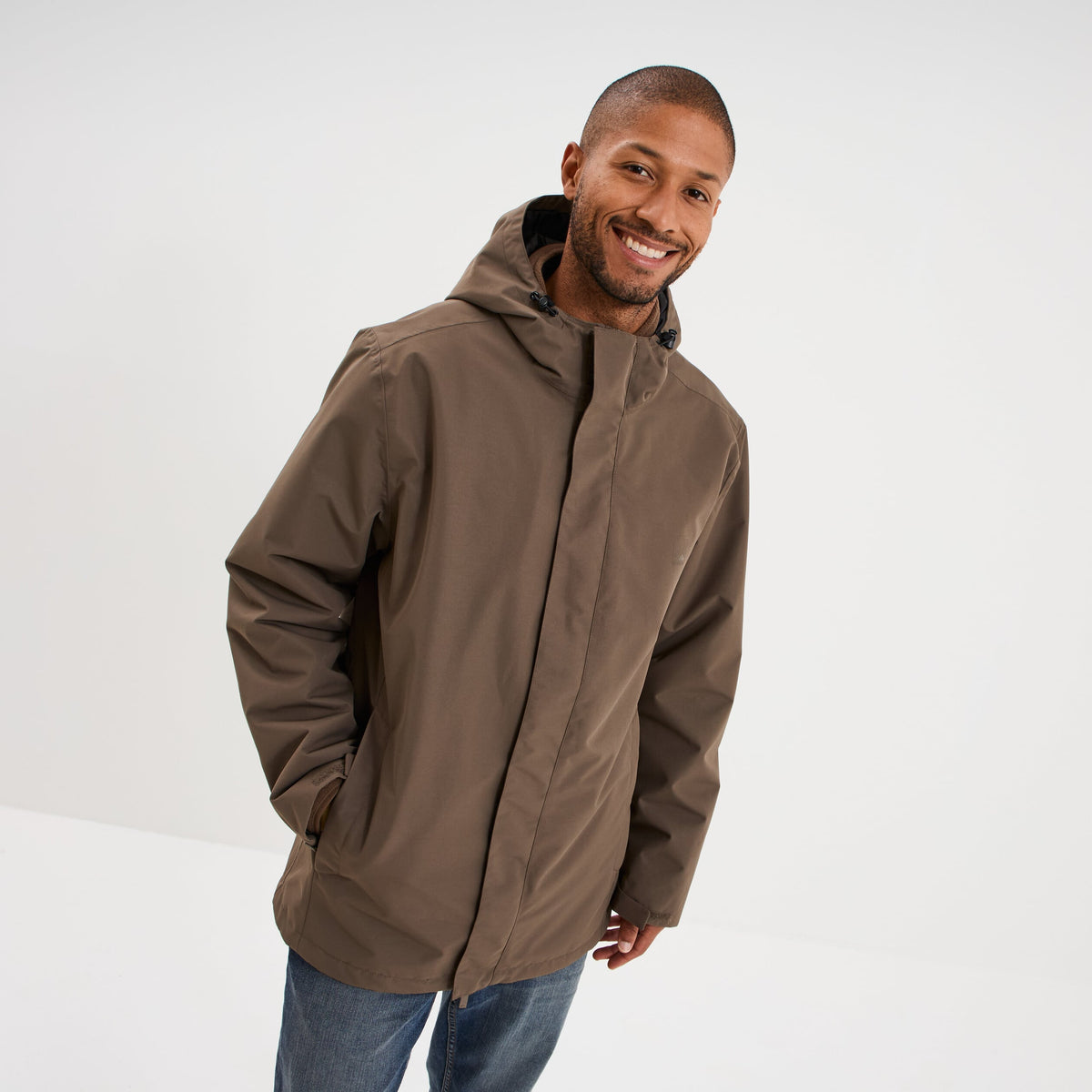 Parka chaude 3-en-1 imperméable vert kaki homme - 1