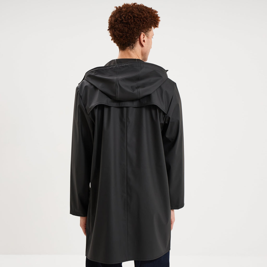 Parka imperméable coupe-vent à capuche vert kaki homme - 4