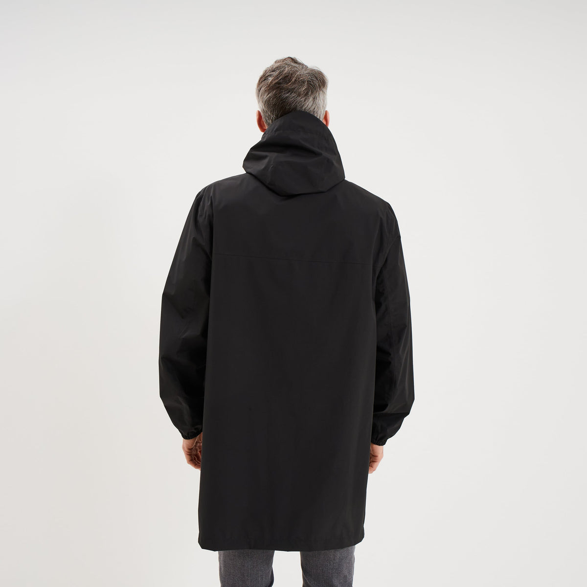 Parka imperméable coupe-vent à capuche gris foncé homme - 4